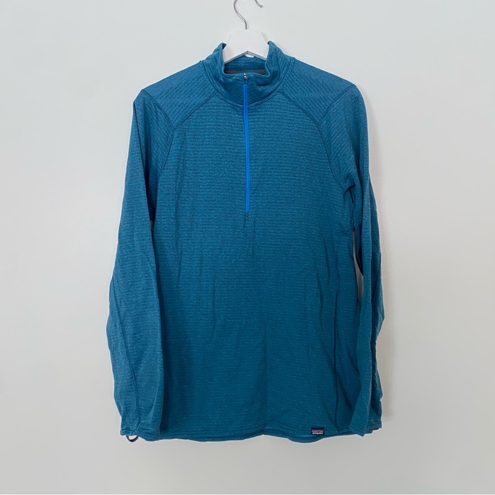 Patagonia Capilene Thermal Weight Zip Neck Sweater 43657 Blue Men's Size Medium